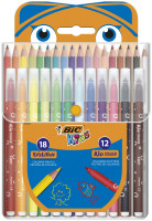 Zestaw BIC flamastry 12szt. + Evolution 18szt.